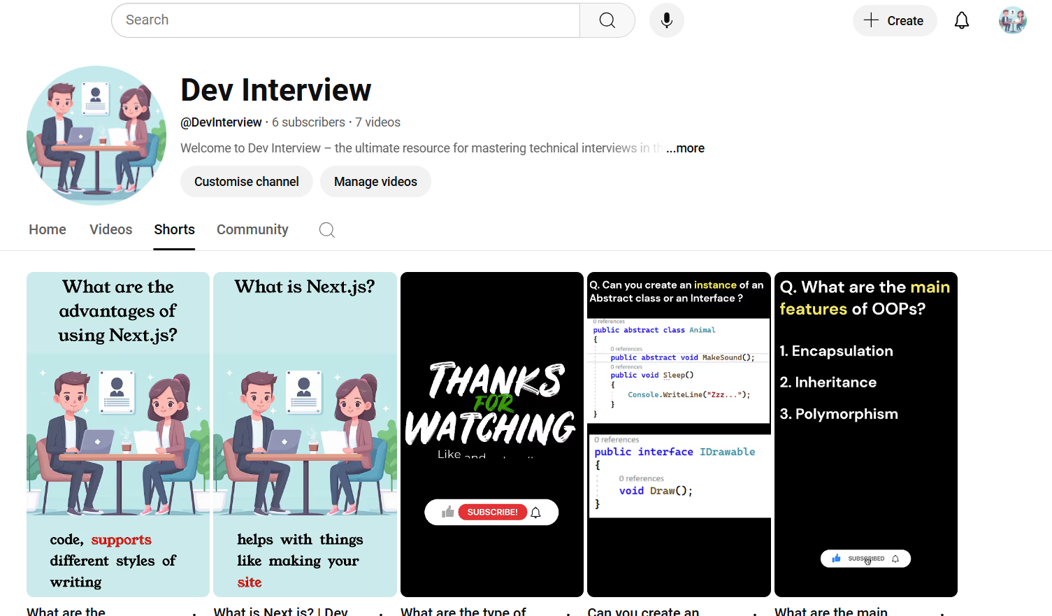 Dev Interview YT Channel